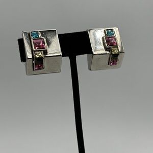 Vintage Givenchy Rhinestone Haute Couture‎ Earrings